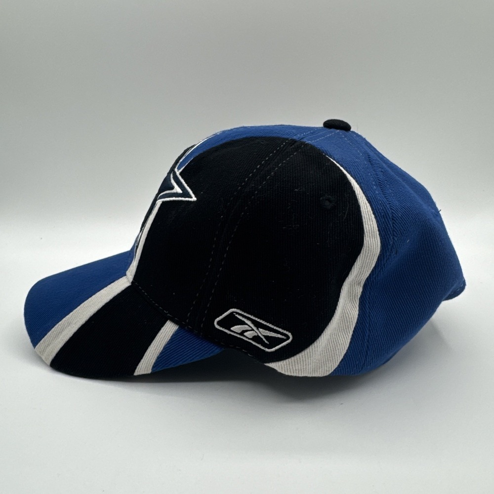 Vintage Dallas Cowboys Big Star Logo Cap Reebok NFL Blue/Black/White - Picture 5 of 9